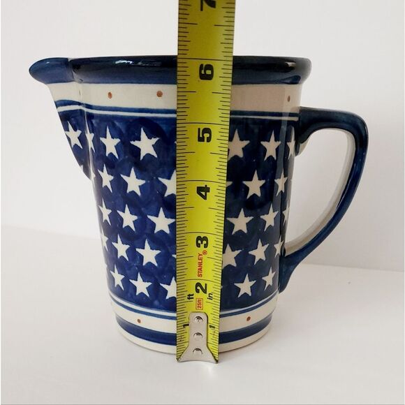 Vintage Ceramic Boleslawiec polish stars pitcher - Picture 5 of 8